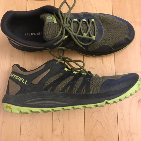 Merrell mens sneakers Nova 2 olive J48825 mens sz 15 Vibram - Picture 3 of 9